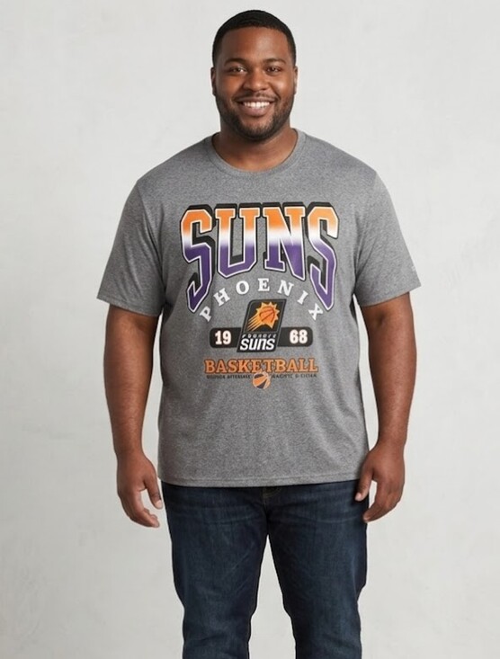 Other - Phoenix Suns Men's Gray Basketball Short Sleeve Graphic T-Shirt Size Large EUC